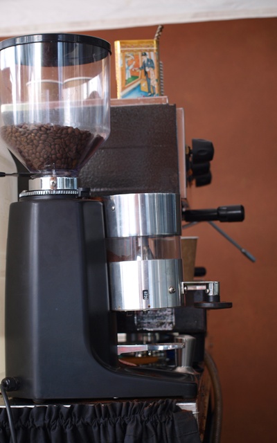 Coffee cart side view